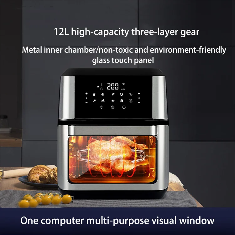Hot Selling Electric Oven Air Fryer Large Capacity 12l commercial Smart Digital Air Fryer