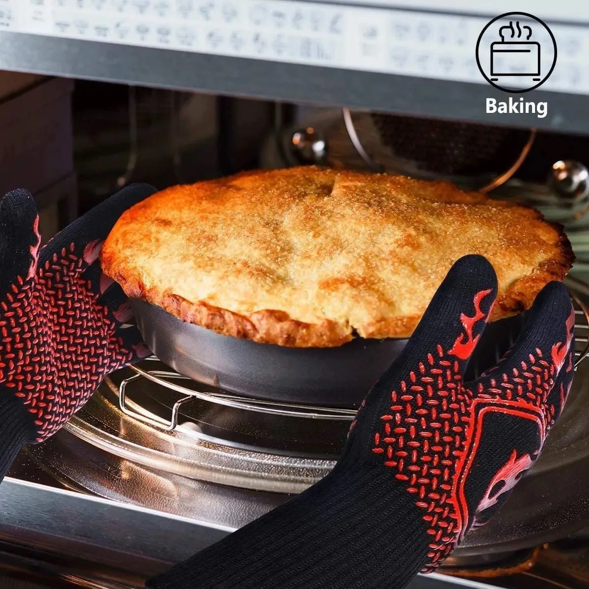 Heat-resistant gloves fire prevention heat insulation Barbecue oven BBQ gloves