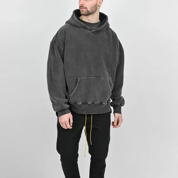 wholesale blank high quality hoodies custom logo acid wash hoodie mens heavyweight vintage hoodie