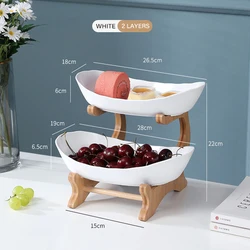 High Quality Plastic fruit tray dessert candy tray living room household 3-layer snack dried fruit tray rack storage holder