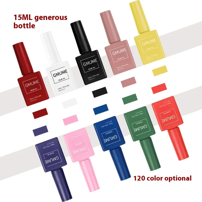 Wholesale Direct Sales from Manufacturer 15ml Nail Polish Glue in Popular New Color Bottle UV Gel 120 Colors Set for Nail Salons