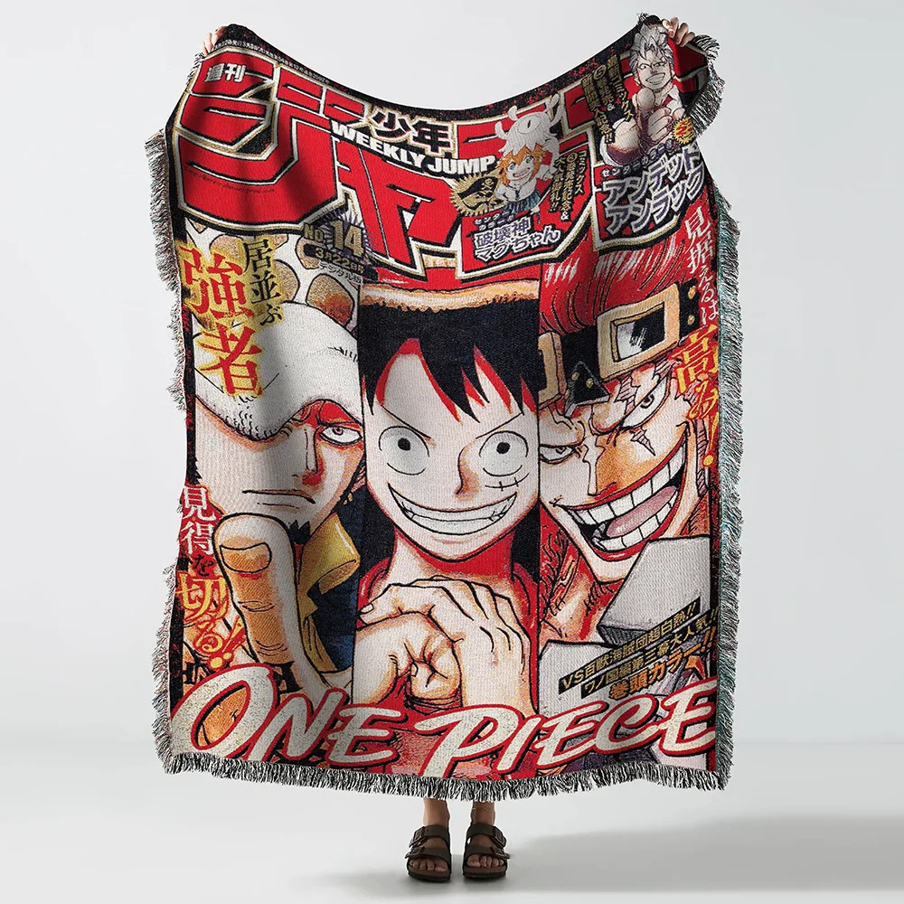Anime Blanket Cotton And Polyester Jacquard Sofa Blanket Custom Design Woven Tapestry