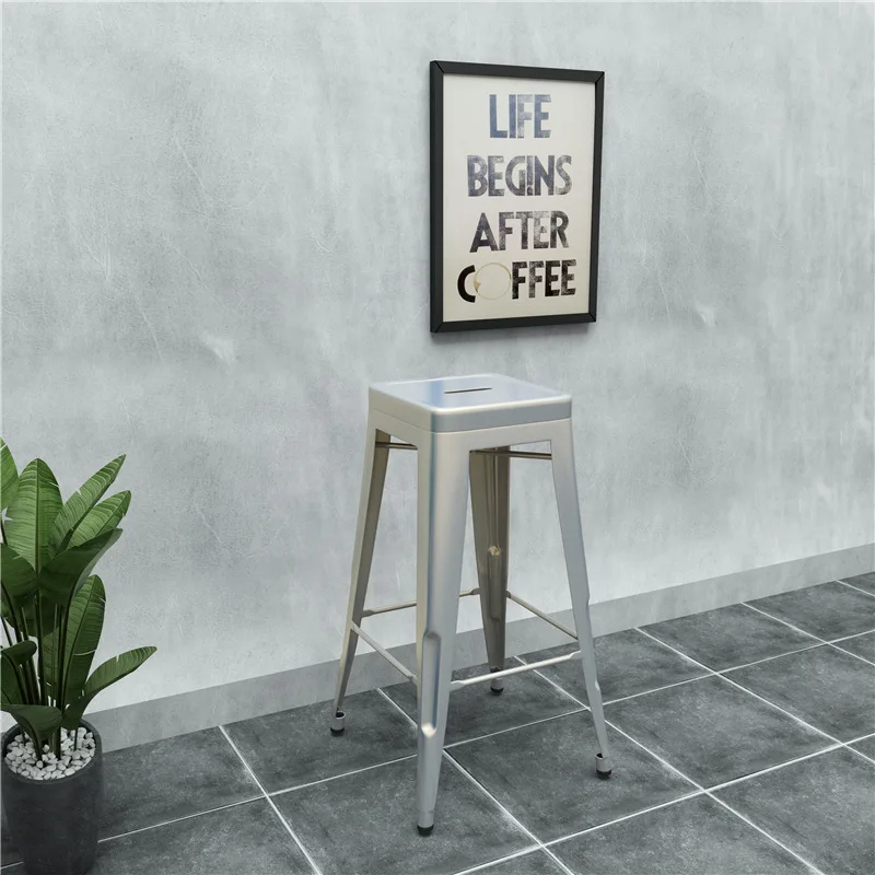 Stools Bar Chairs Commercial Counter Restaurant Metal Indoor Outdoor Stackable Bar Stool
