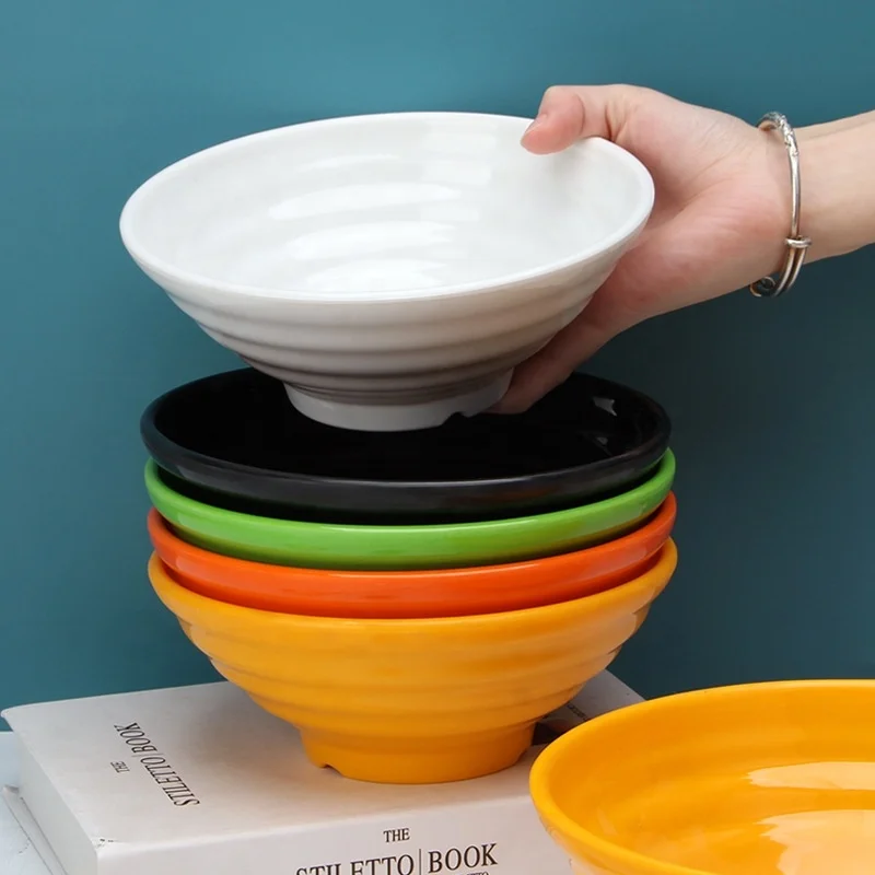 7-9 Inch  32-42 oz Restaurant Large Colour  Melamine Soup Noodle Ramen Pasta Bowl