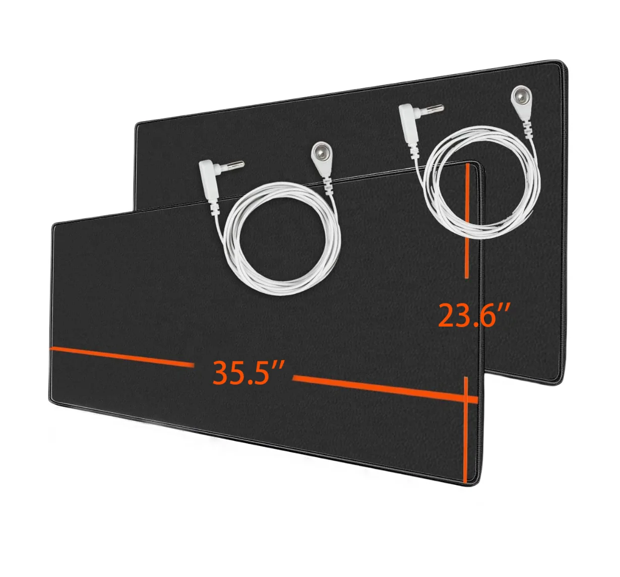 Lightweight 35.5'x 23.6' Leather Grounding Mat with Cord Better Sleep & Anxiety Relief for Body & Foot Manual Use