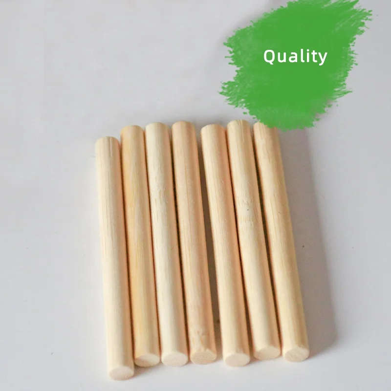 Purely Natural Round Bamboo Stick skewer for BBQ Handmade DIY Round Stick
