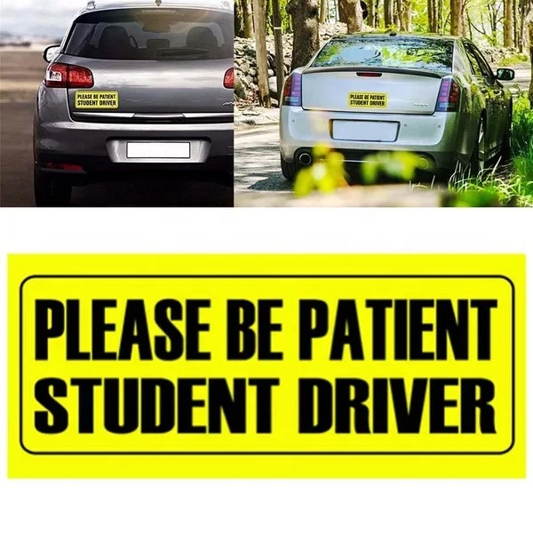 Student driver magnets reflective car widow stickers