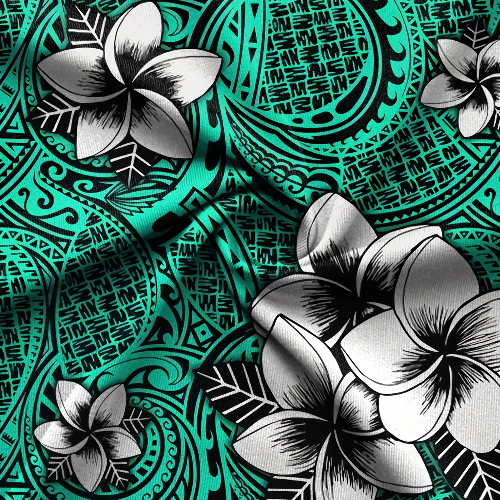 Good Quality Factory Price Polynesian Samoan Tribal Design Custom Sublimation Printing 100% Polyester Fabric