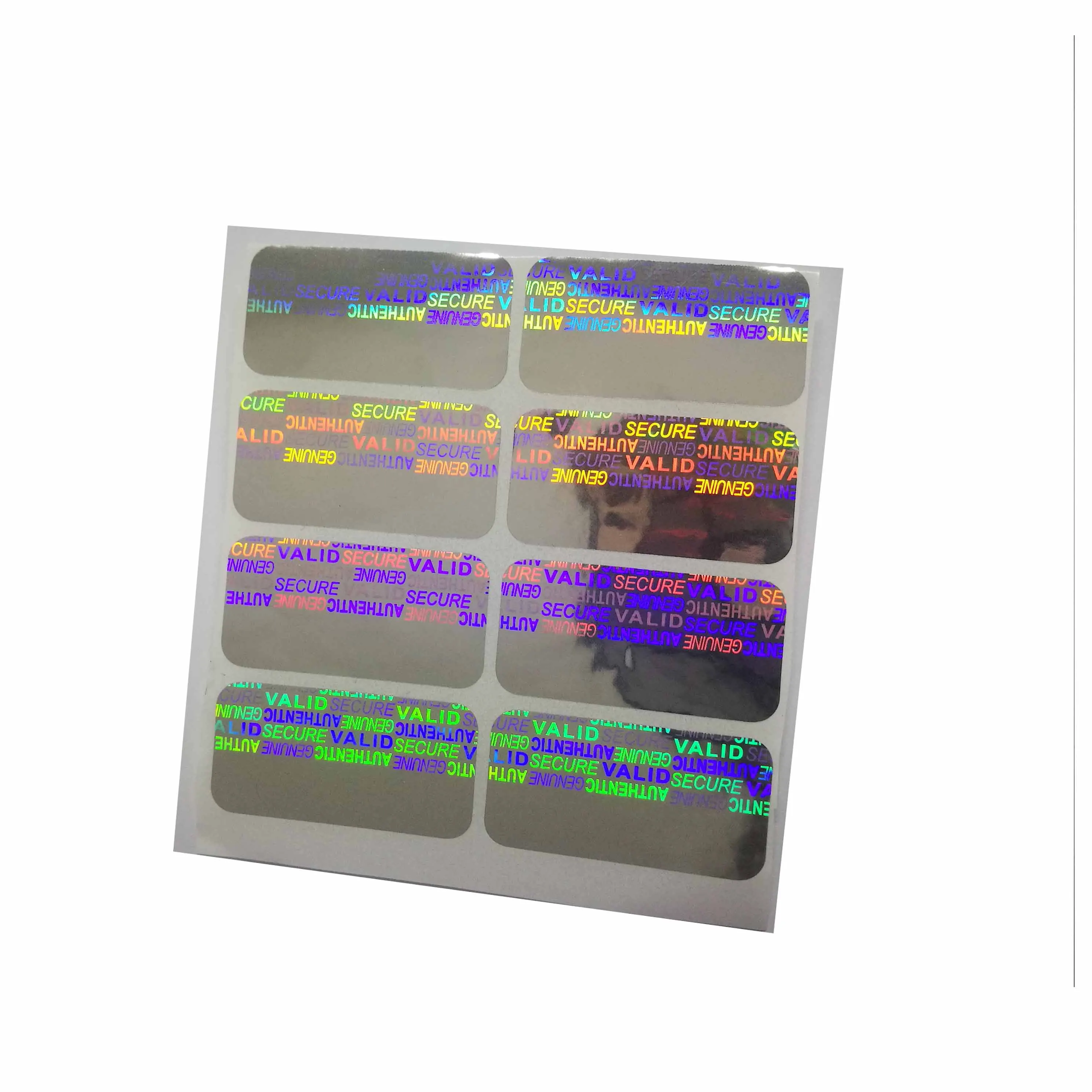 Holographic silver color custom 2d/3d hologram sticker