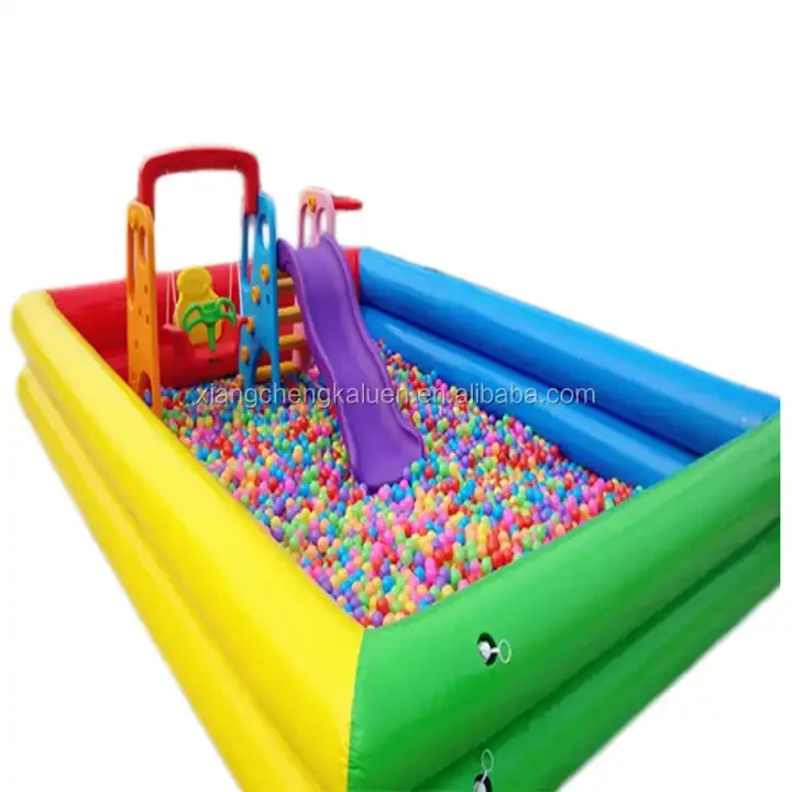 Custom small double-layer pool soft play ball pool sand pit with high quality PVC for kids fun indoor outdoor park factory sale