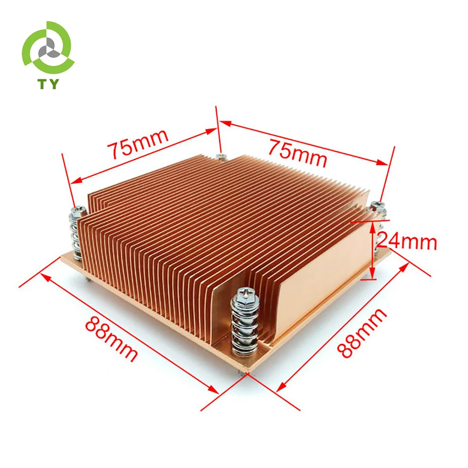 CPU Skived fin radiator Vehicle 15W 20W 30W 150W copper skived fin heatsink OEM/ODM