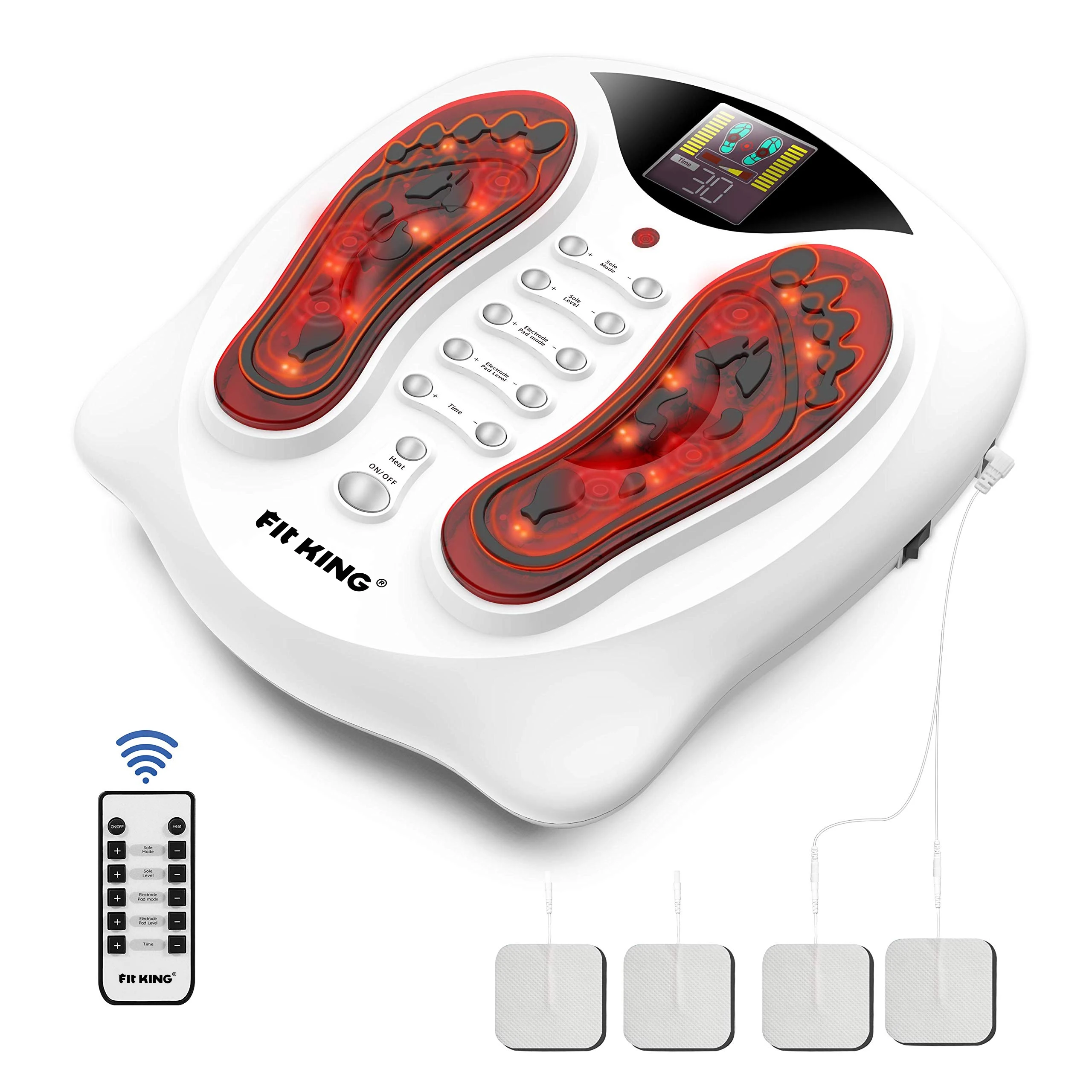 OEM Foot Massager Circulation Stimulator Heat EMS 4 Electrode Muscles Shoulders Circulation Neuropathy Cramps Foot Massager