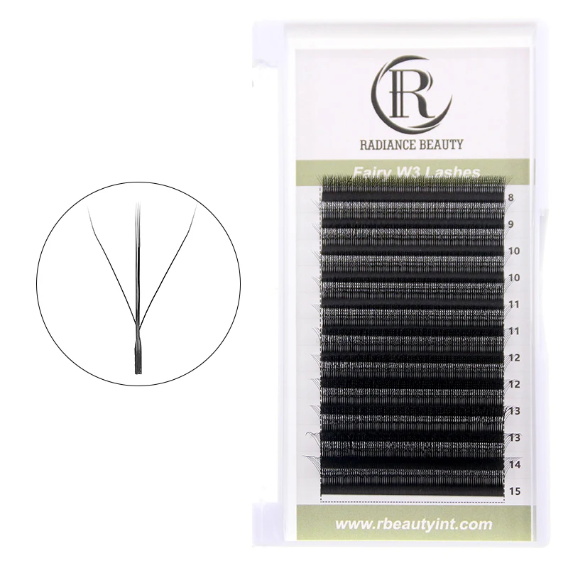 Wholesale W lashes extensions clover 3D YY and hybrid sandwich 3DW lashes