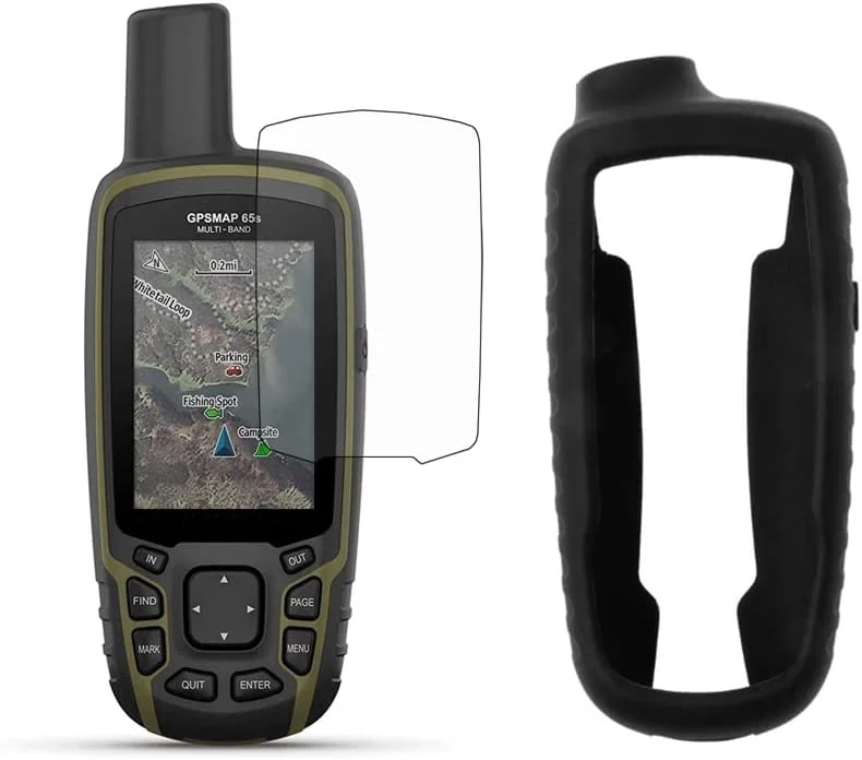 Силиконовый защитный чехол + Защитная пленка для экрана GPS Garmin GPSMAP 65S 65SR 64SX 64ST