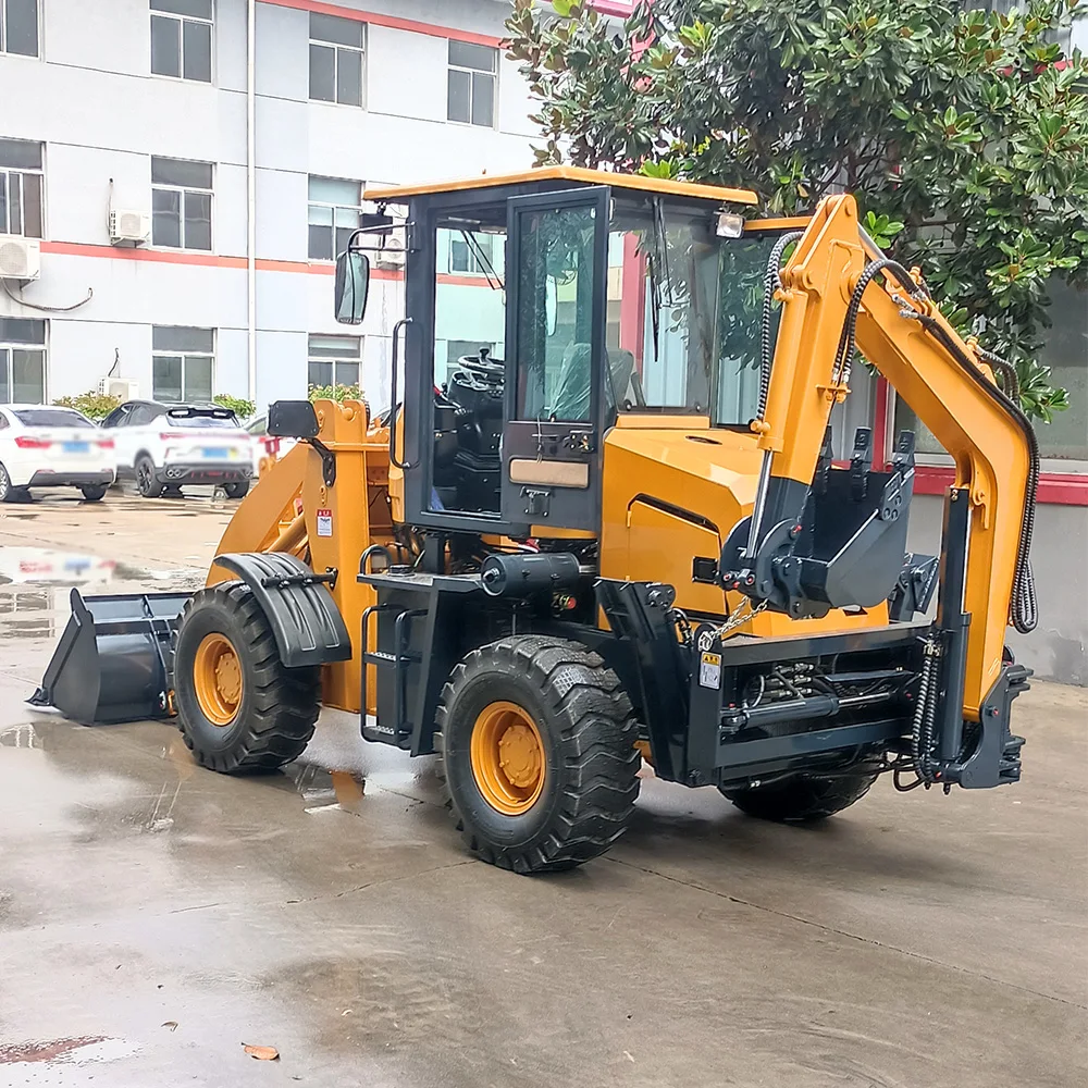 Manufacturer 4x4 Backhoe Loader China multipurpose 4 wheel drive Loader 3 ton 5 ton wheel Backhoe Loader