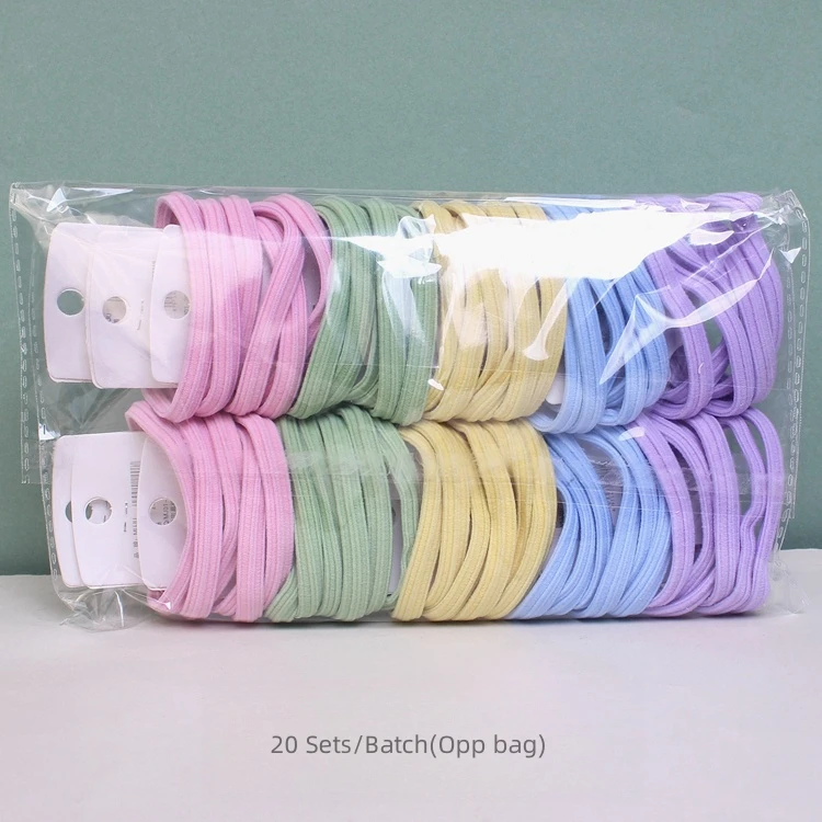 3Piece Set of Thick and High Elastic Hair Tie Simple Stripes Do Not Hurt Scrunchie High Ponytail Head Tie for Girl Women