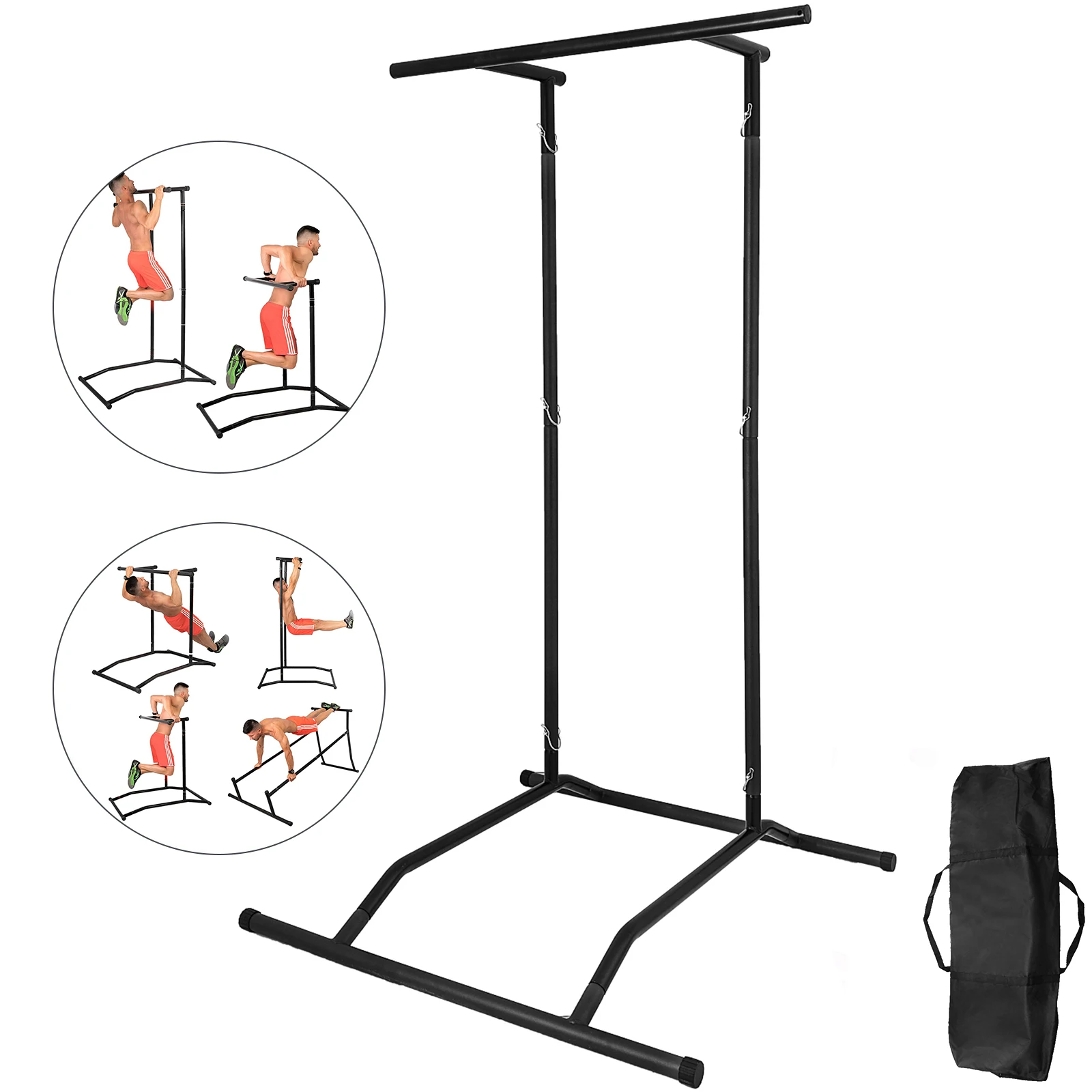 home gym fitness metal push up bar dip station dip stand bar and pull up bar single piece