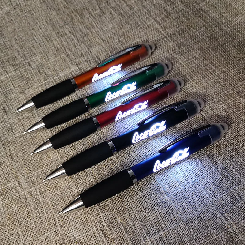 OEM Led Light Up Gift Soft Screen Pen Custom logo Stylus Promotion