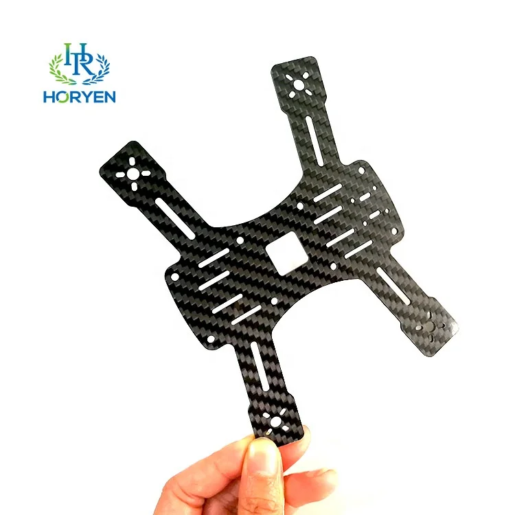 Horyen professional light weight cnc 3k carbon fiber plates for rc cars parts