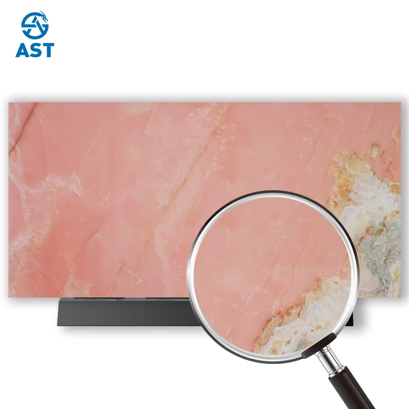 AST OEM/ODM onix Onice tiles luxury natural pink onyx slabs natural stone polished pink onyx stone onyx marble dining table