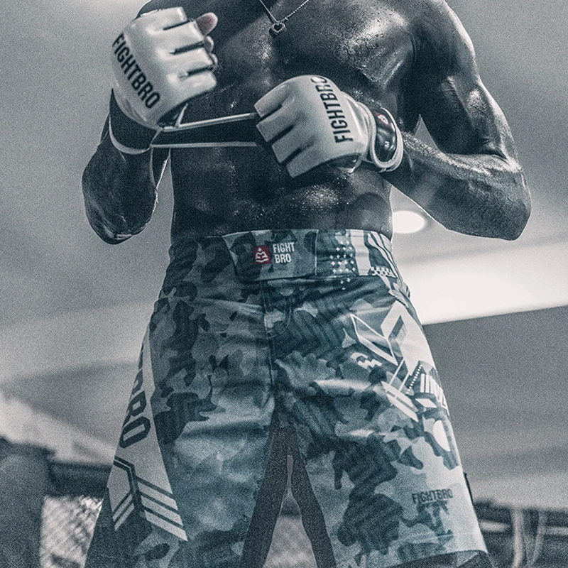 High Quality Custom Sublimation UFC Fight Grappling BJJ Mid-Thigh MMA Shorts