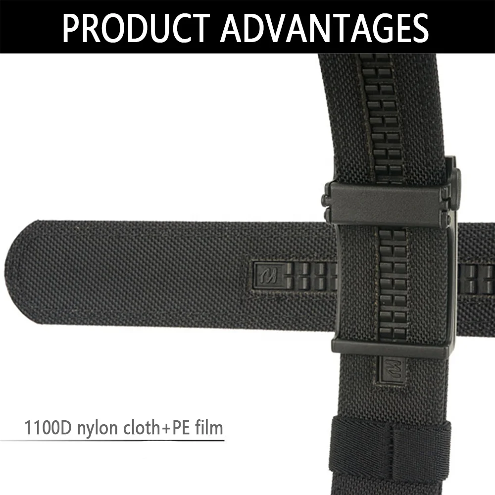 Wholesale 3.8cm Alloy Automatic Buckle Tactical EDC Heavy Duty 1100D Bilayer Nylon Fabric 1100D Bilayer Knitted Belts factory