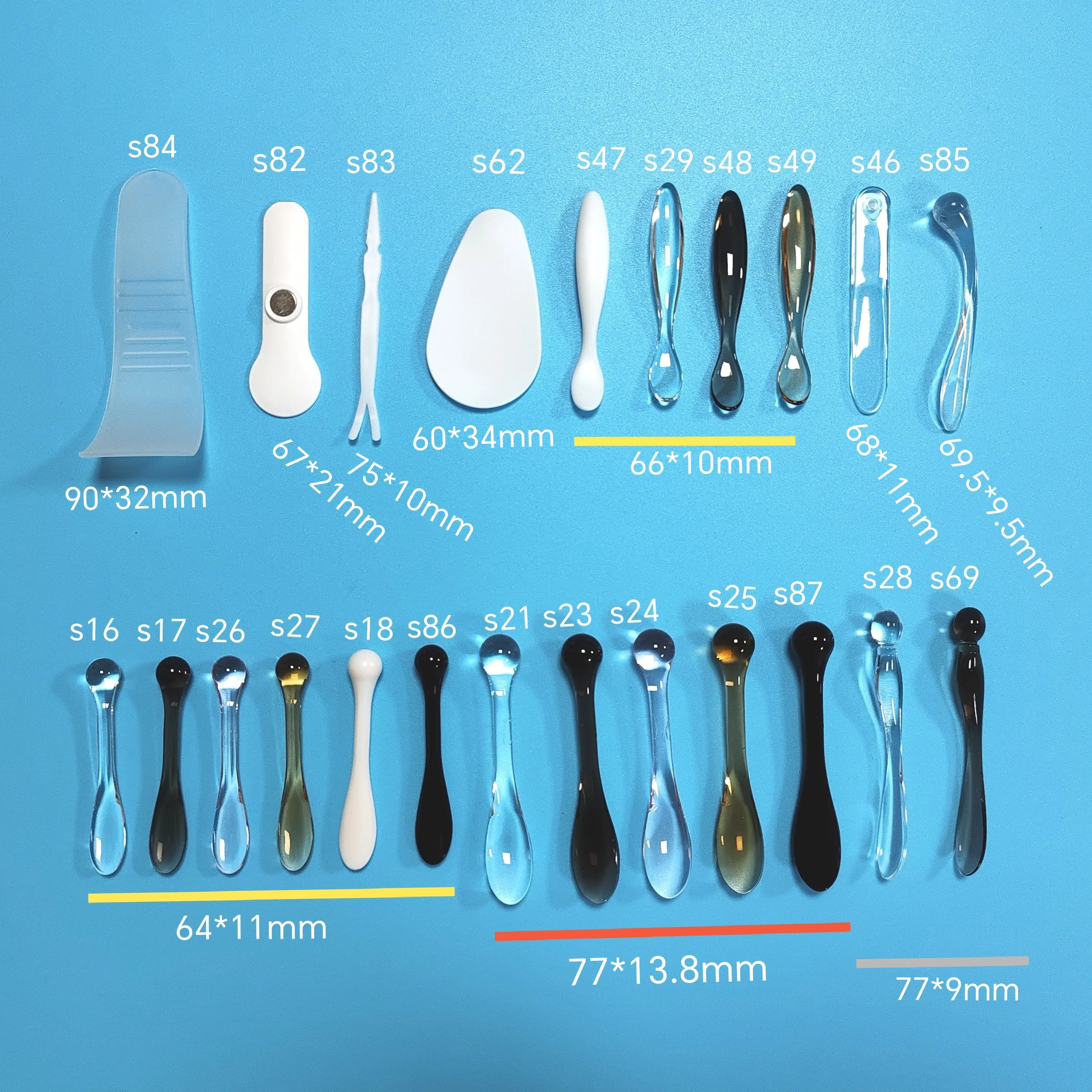 High Quality Magnetic Cosmetic Spoon Spatulas for Facial Cream with Lipgloss Scoops