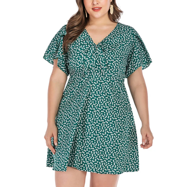 2020 High Quality Elegant Women Casual Dress Women Summer Dress Ladies Plus Size Dress