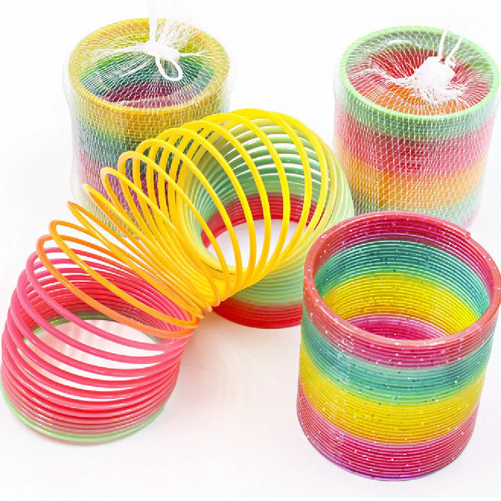 Street hot toys classic large magic elastic circle children fun intelligence development decompression flex rainbow spring toy