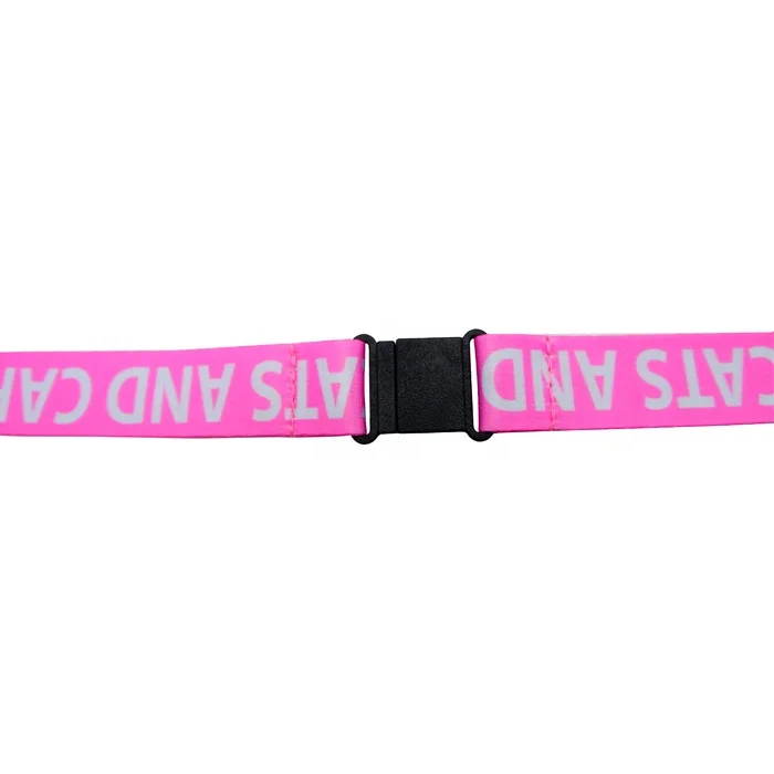 
Custom printed cool designs personalized love pink neck lanyards 