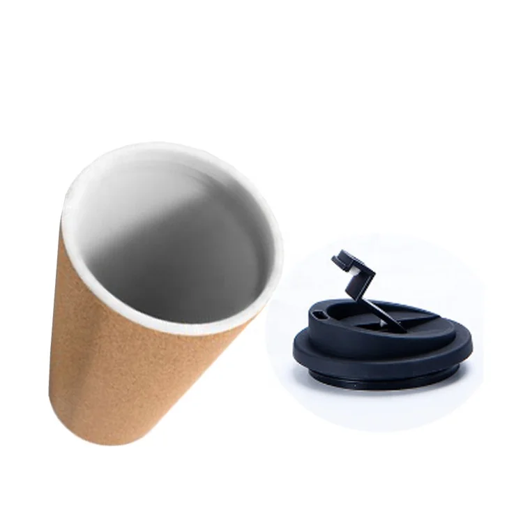 Eco Friendly Cork Cup Biodegradable Coffee Cup With Cover Customize Logo