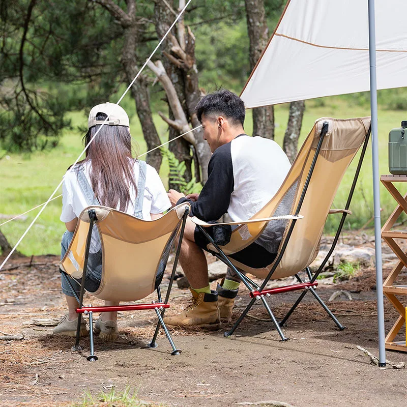Outdoor Small Size Aluminum Ultralight Beach Camping Camouflage Fishing Moon Chair With Carry Bag