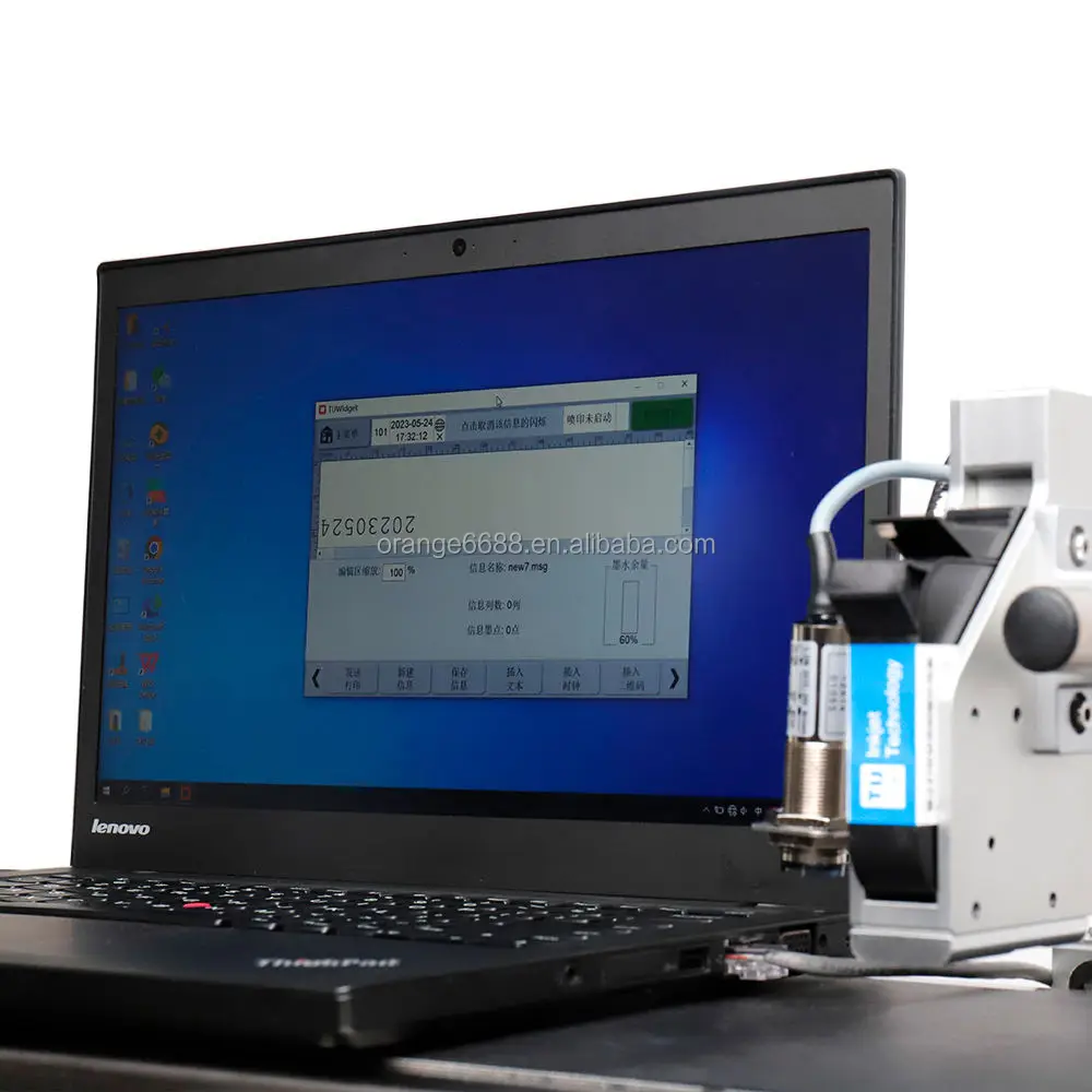 Automatic No Screen Online Inkjet Printer Connect To Computer Printing Machine