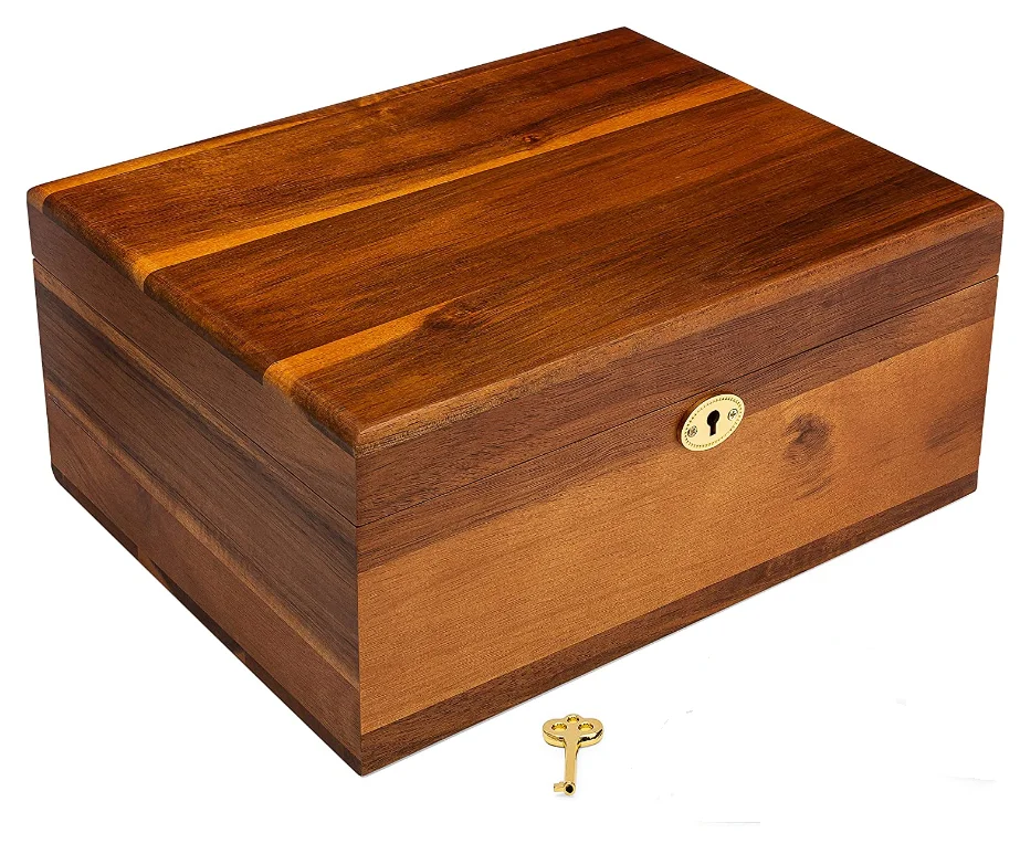High Quality Wooden Storage Box Decorative Wood Jewelry Makeup Tea Stash Boxes Photo Organizer Gift