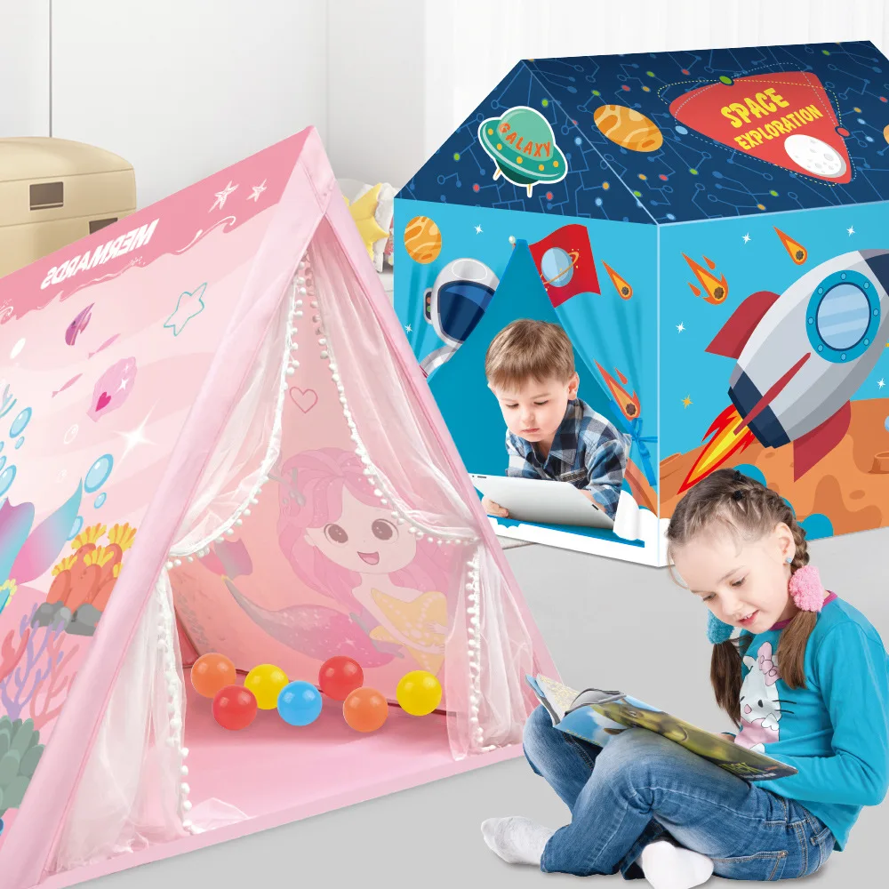 Wholesale portable indoor tents for children play house for children conical indoor-outdoor tents for children play room
