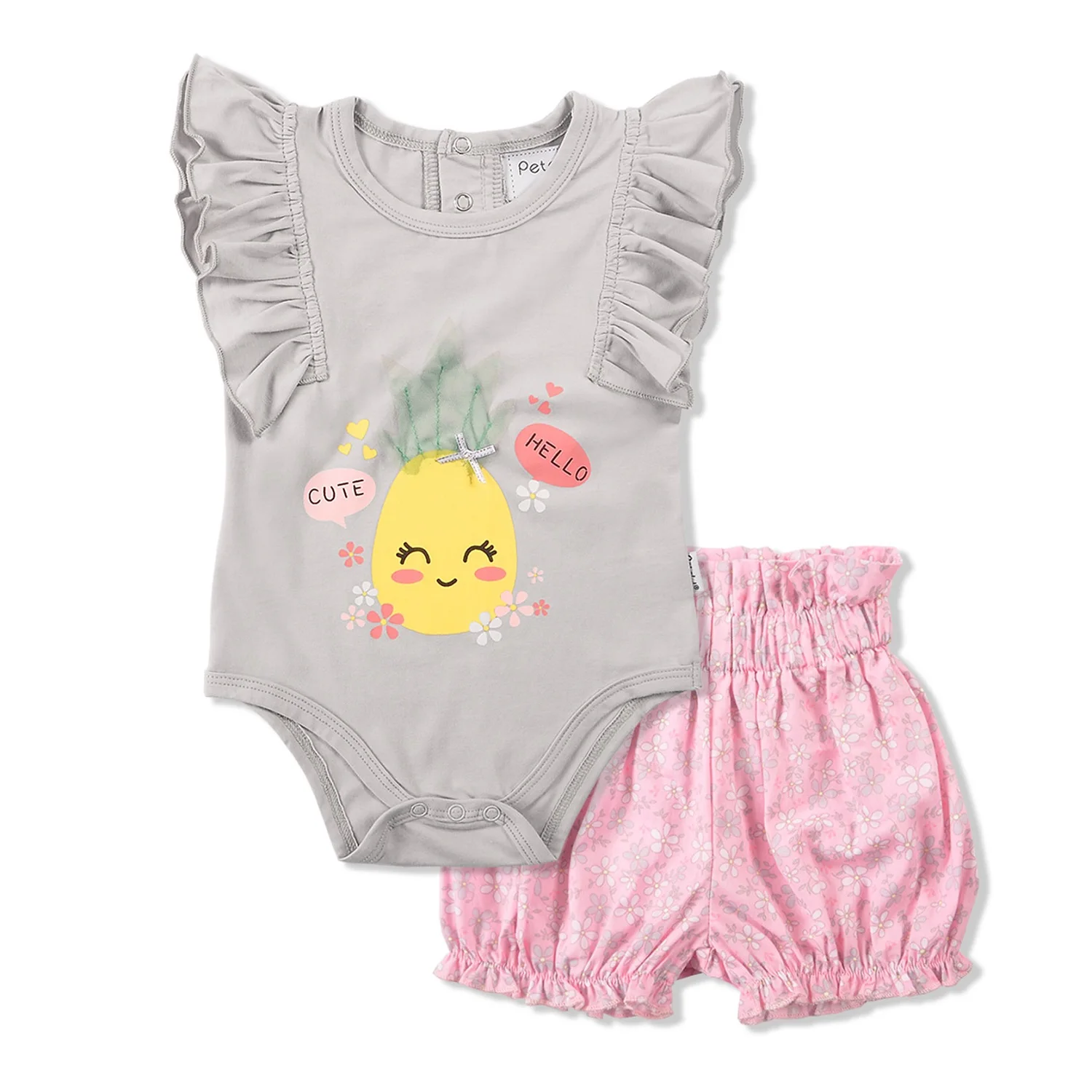 girls baby clothes 2pcs Set Type and Infants&Toddlers Age Group baby body suit