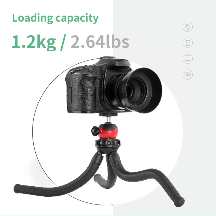 Waterproof 360-degree Travel Sport Octopus Tripod Camera Mini Flexible Tripod ring light mini tripod