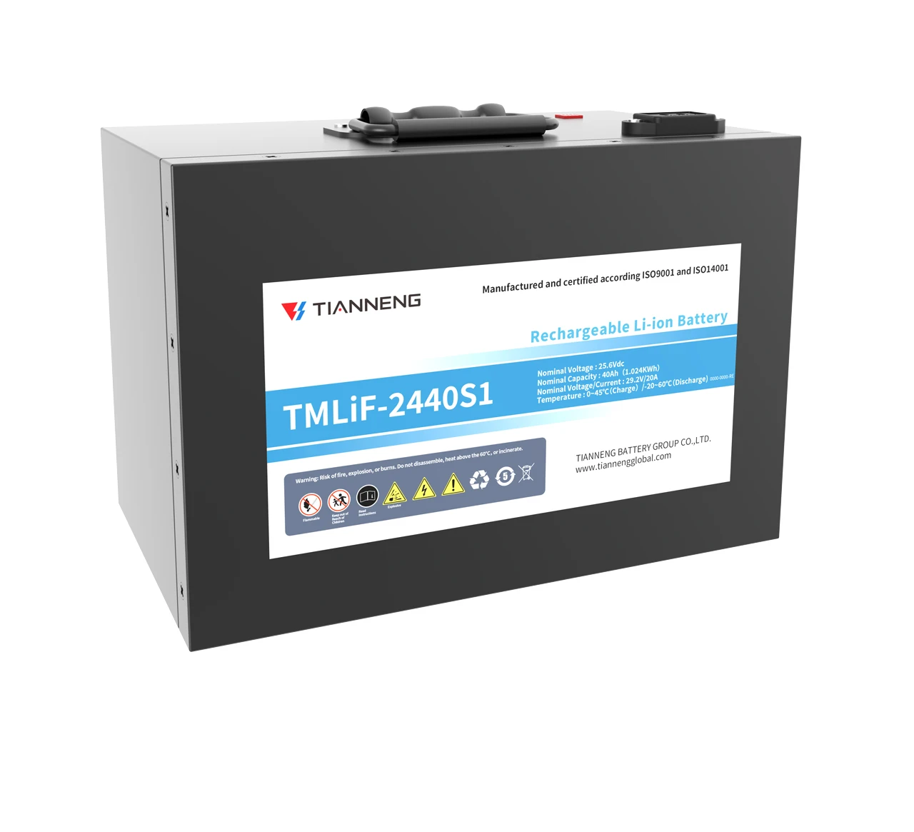 25.6V 40Ah Automated Guided Vehicles AGV lithium battery -Tianneng LiFePO4 power battery  Supplier