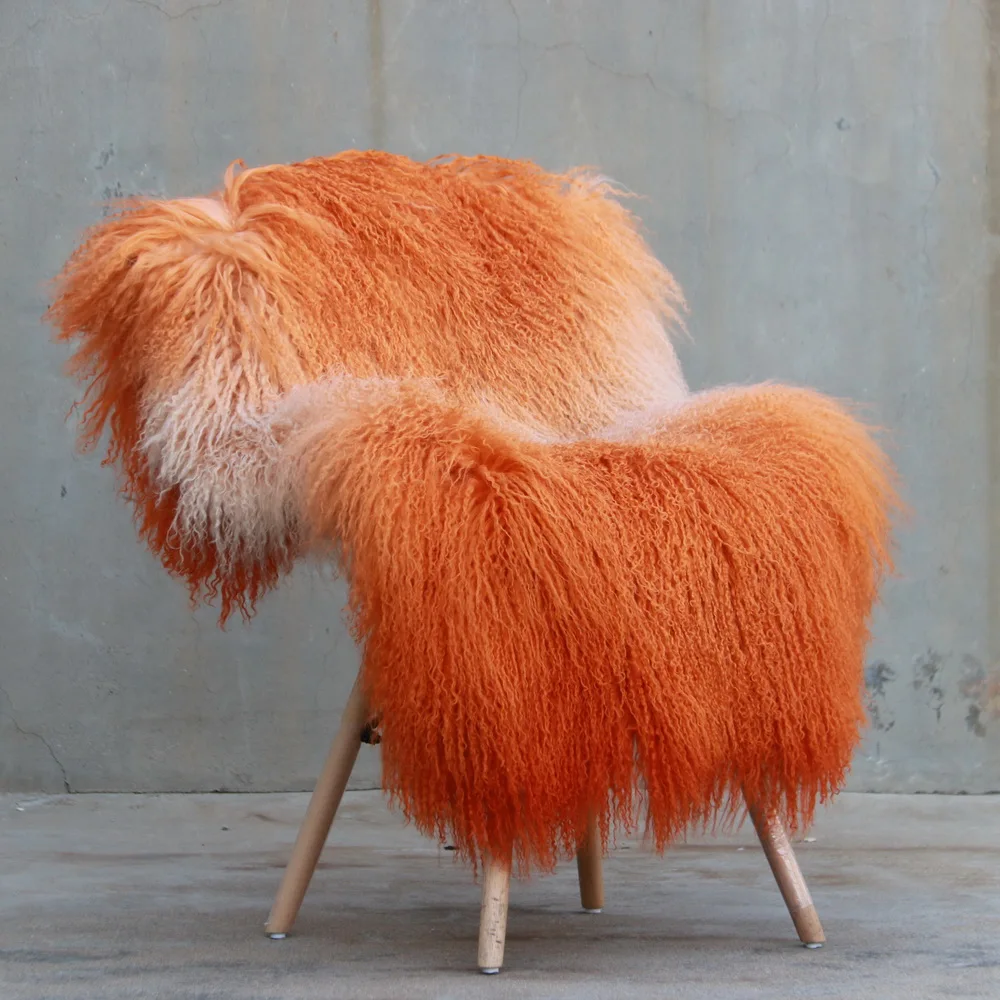 Curlyfur Grey Color  60x120cm Leather Measurement Soft Wool Natural Fur 100% Real Fiber Tibetan Sheepskin Lining Skins Plate