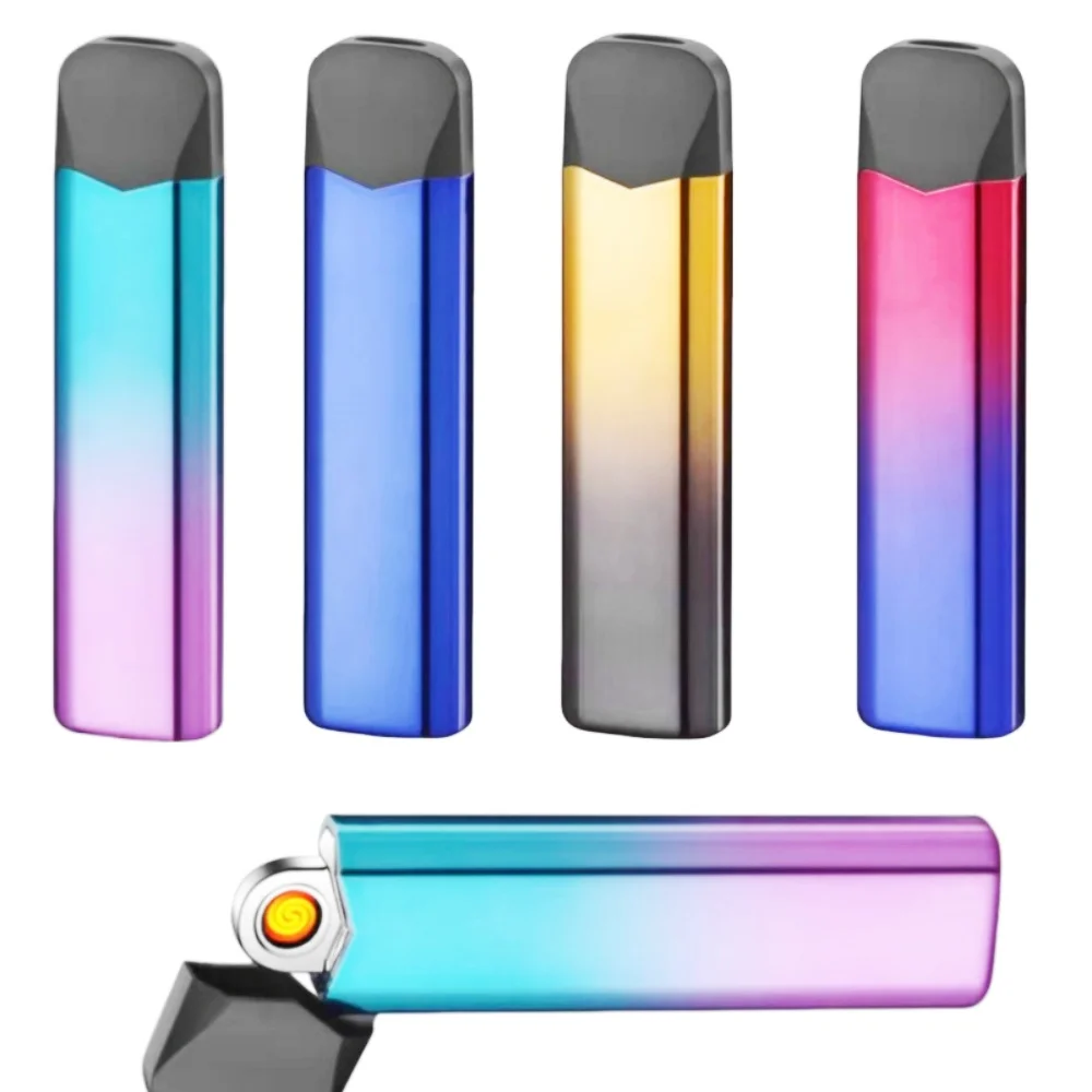 Glossy Custom LOGO Metal lighter Gift Butane Refillable gas cigarette lighters mak