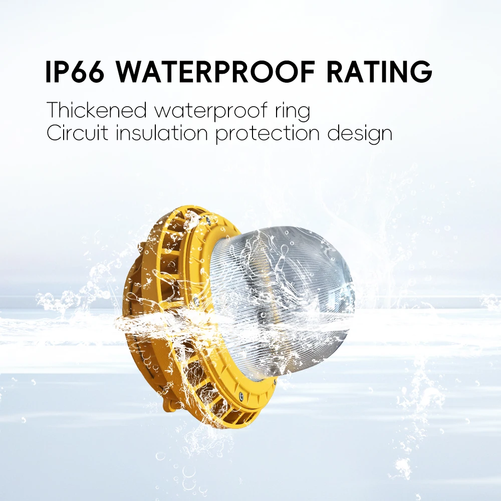 8-year warranty industrial grade IP66 waterproof LED three proof lamp explosion-proof lamp factory workshop warm light