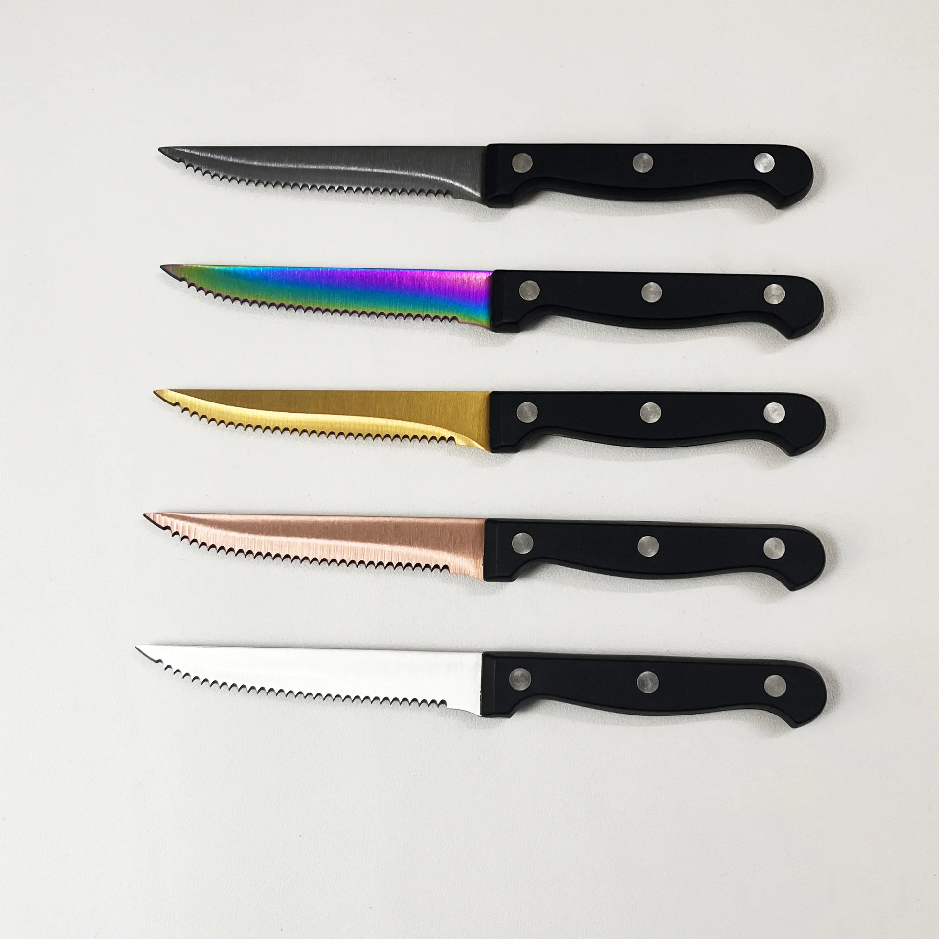 Steak Knife Set Stainless Steel Sharp Serrated Steak Knife for Kitchen Restaurant Tableware Camping