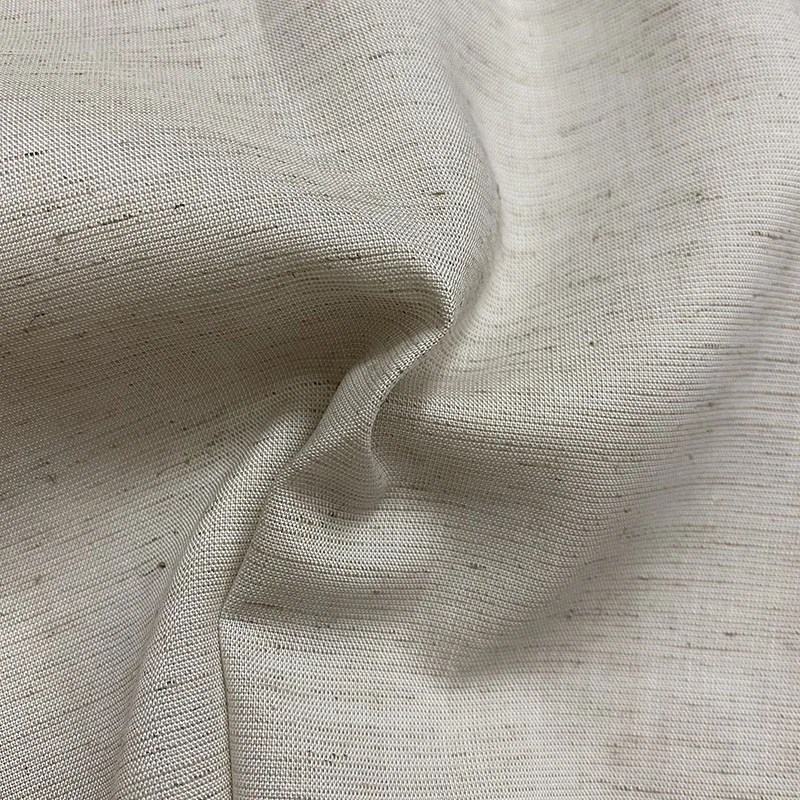 Wholesale Pure Color Linen Viscose Polyester Blend Fabric