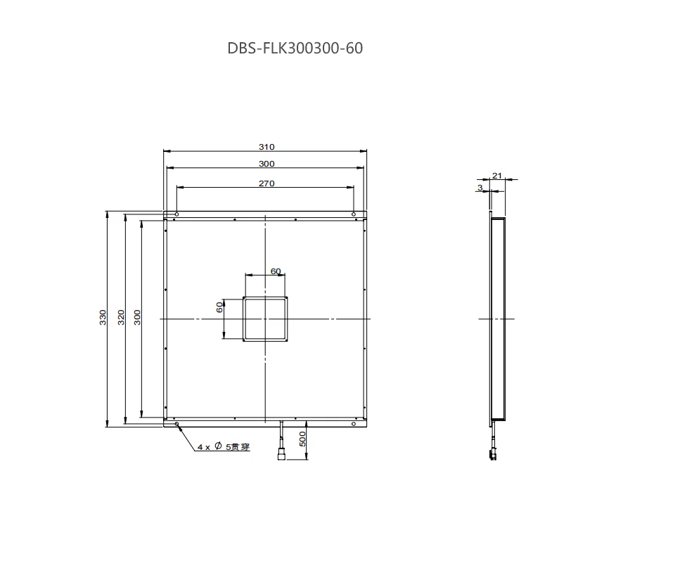 FLK Flat Panel Light Source LED130 * 130mm Industrial Product Machine Vision Inspection Used for Cameras