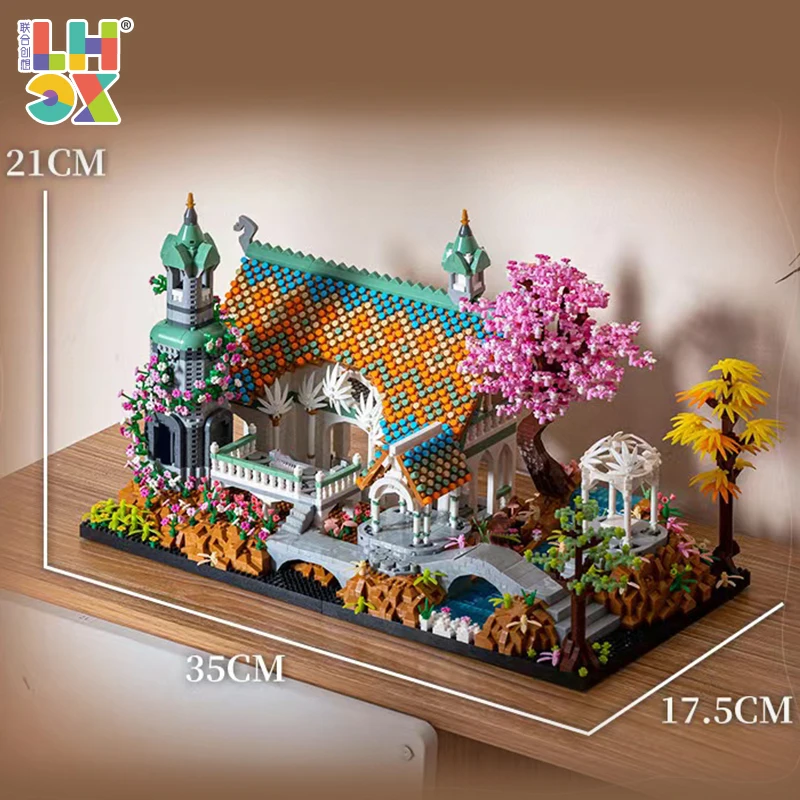 LHCX 827 серия фильмов о глубокой архитектуре MOC 10376 «Властелин Колец» набор из кирпичей пластиковых замков мини-блоков