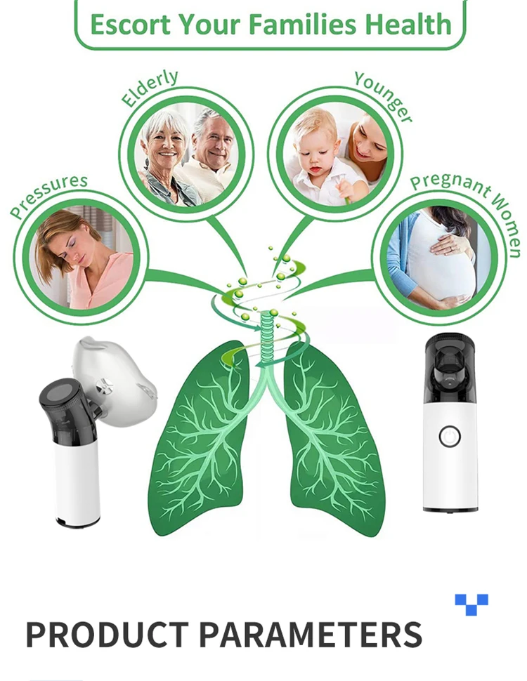 Health Care Mini Handheld Portable Inhale Nebulizer Silent Ultrasonic in Labor Nebulizador Children Adult Rechargeable Auto