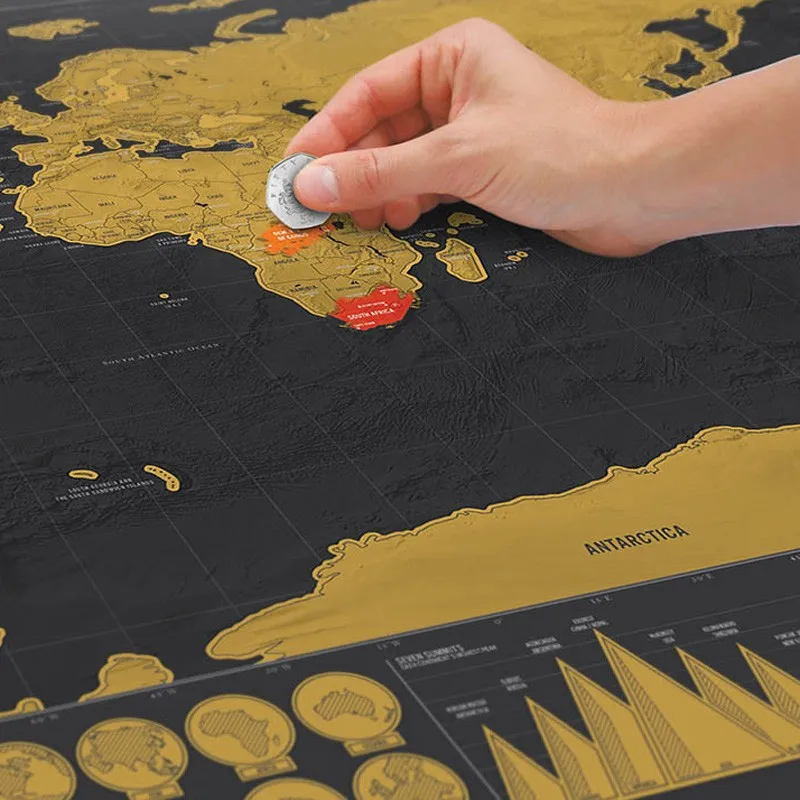 Индивидуальный роскошный персонализированный постер с изображением карты мира