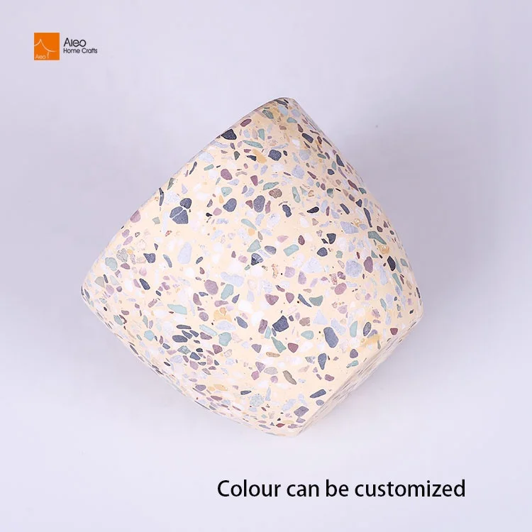 High Quality Best Selling Cement Flower Pots Planters Terrazzo Concrete Planter Mold Made In China