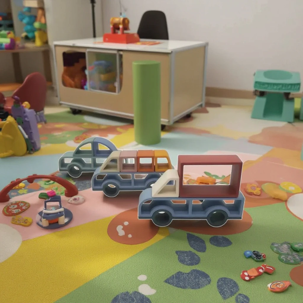 Early Education Silicone Baby Puzzle Car Stacking Building Blocks DIY Toddler Vehicles Toy with Game Function