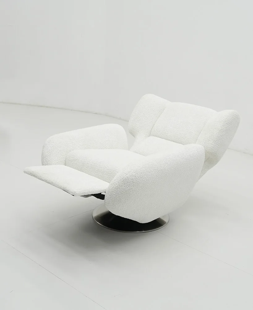 Gainsville Neutral Design Functional Adjustment Leisure Chair  High Quality Teddy Lambswool Lounge Sofa For Villa Apartment